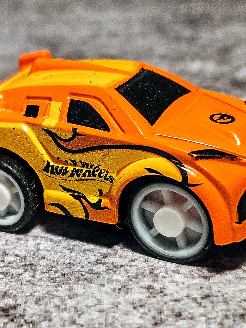 This Item Is A 2017- Hot Wheels Micro-Mini Pull-Back Racer In Orange  •